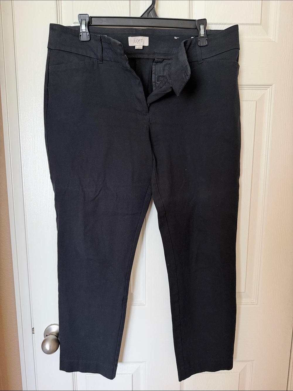 LOFT Black Ankle Crop Slim Jeans
